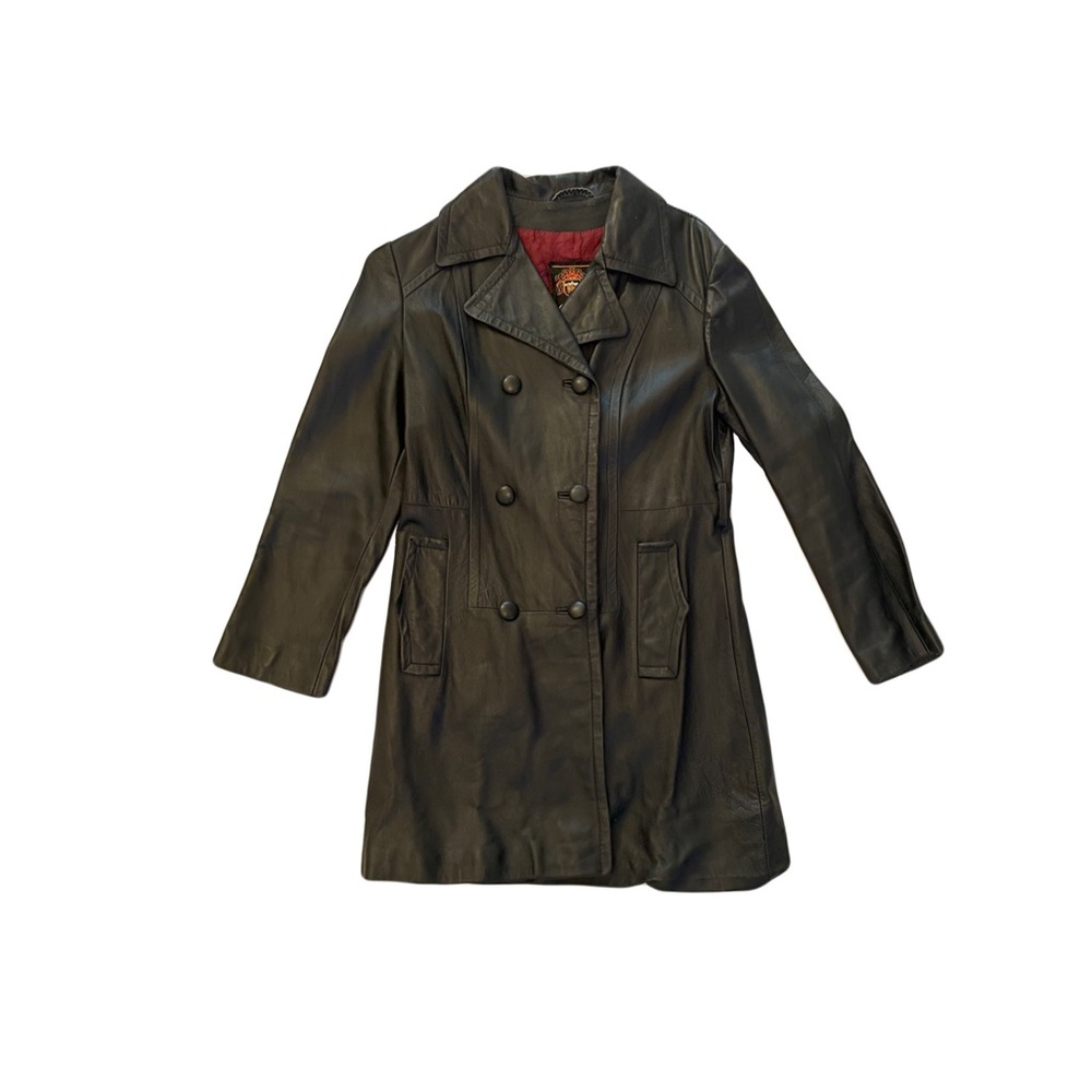 Vintage 70’s Alexida Leather Peacoat